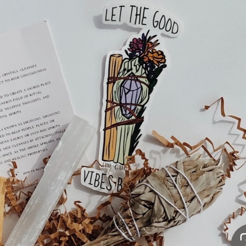 •NEW•Luna by Luna + Quartz Cleaning Kit- White Sage Bundle, Crystal & Sticker